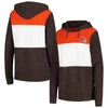 ANTIGUA ANTIGUA BROWN CLEVELAND BROWNS WICKET PULLOVER HOODIE