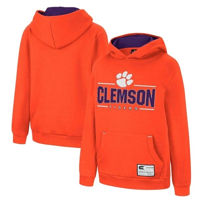 COLOSSEUM YOUTH COLOSSEUM ORANGE CLEMSON TIGERS LEAD GUITARISTS PULLOVER HOODIE