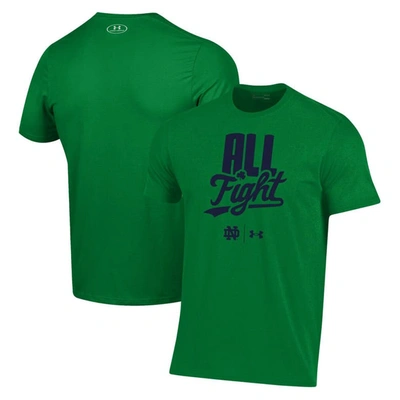 UNDER ARMOUR UNDER ARMOUR GREEN NOTRE DAME FIGHTING IRISH ALL FIGHT T-SHIRT