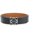 Loewe Anagram Reversible Leather Belt In Black