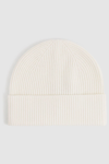 Reiss Chaise - Ecru Chaise Merino Wool Ribbed Beanie Hat, One