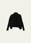 ISSEY MIYAKE KONE KONE RIBBED MOCK-NECK TOP