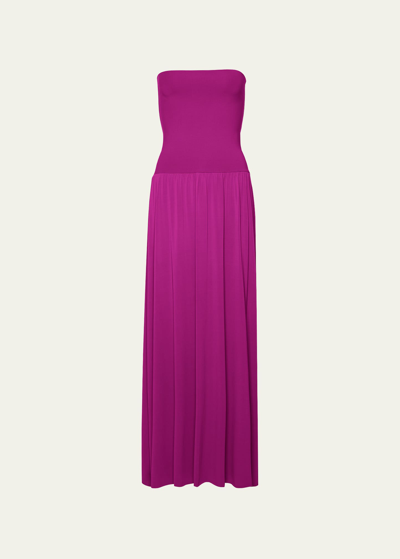 Eres Oda Strapless Maxi Dress In Sunset 23h