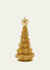 Ino Schaller Gold Beaded Tree With Gold Star Christmas Decoration