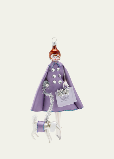 De Carlini Shopping Fashionista Christmas Ornament In Multi