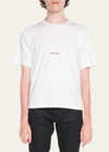 Saint Laurent Logo-print Cotton T-shirt In White