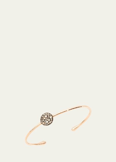 Pomellato Sabbia Brown Diamond Station Bracelet In 18k Rose Gold