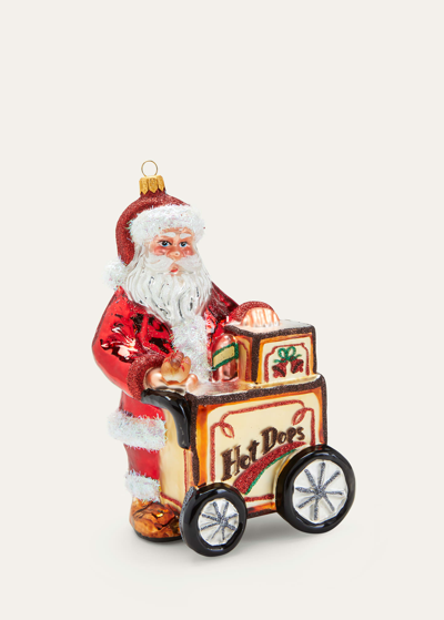 Bergdorf Goodman Hot Dog Santa Christmas Ornament In Multi