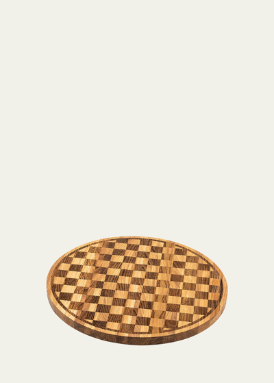 Mackenzie-childs Check Lazy Susan In Brown