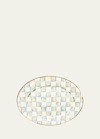 Mackenzie-childs Sterling Check Enamel Oval Platter, Medium