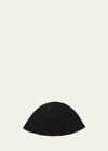 YVES SALOMON CASHMERE AND WOOL KNIT BEANIE