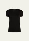 Another Tomorrow Crew-neck Cotton Tee In Black