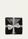 Sudha Pennathur Martini Beaded Coasters, Set Of 4 In Black