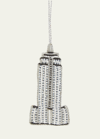 Sudha Pennathur Empire State Building Beaded Christmas Ornament In Green