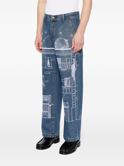 Kidsuper Blue Fire Escape Jeans