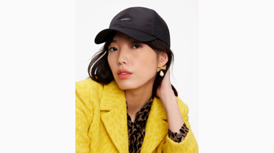 Kate Spade Sam Nylon Baseball Hat In Black