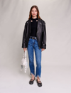 Maje Pachafranbis Chewed Hem Skinny Jeans In Blue