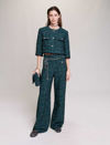 MAJE WIDE-LEG TWEED TROUSERS FOR FALL/WINTER