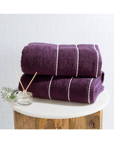 Lavish Home 2pc Bath Sheet Towel Set In Purple