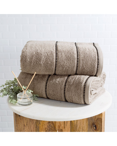 Lavish Home 2pc Bath Sheet Towel Set In Taupe