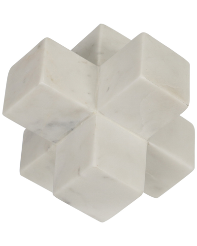 Sagebrook Home Marble Jack Decor In White