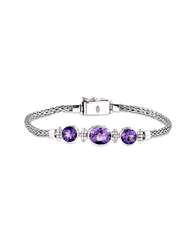 Samuel B. Silver 4.90 Ct. Tw. Amethyst Bracelet