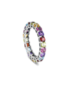 SAMUEL B. SAMUEL B. JEWELRY 3.35 CT. TW. SILVER GEMSTONE ETERNITY RING