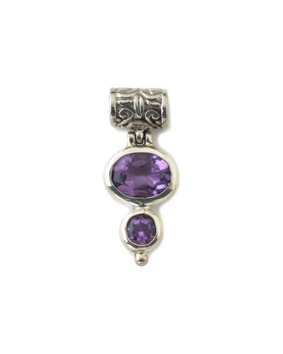 Samuel B. Sterling Silver 2.80 Ct. Tw. Amethyst Pendant