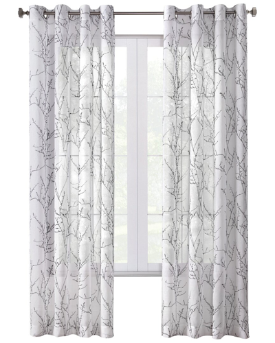 Habitat Lisette Grommet Curtain Panel Window Dressing In White