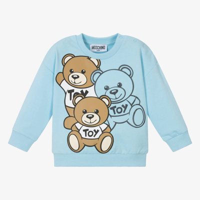 Moschino Baby Blue Giant Teddy Bear Baby Sweatshirt