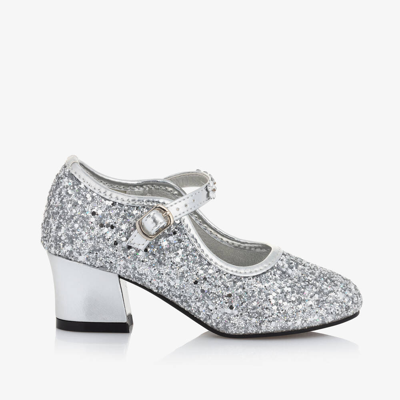 Souza Kids' Girls Silver Glitter Heeled Shoes