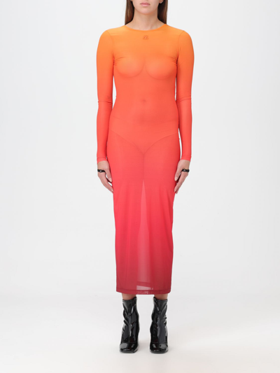 Courrèges Sunset Gradient-effect Dress In Multicolor