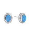 FOREVER CREATIONS USA INC. FOREVER CREATIONS 14K 1.80 CT. TW. DIAMOND & TURQUOISE HALO STUDS