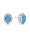 Forever Creations Usa Inc. Forever Creations 14k 1.80 Ct. Tw. Diamond & Turquoise Halo Studs