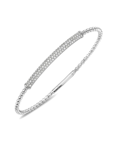 Forever Creations Usa Inc. Forever Creations 14k 0.75 Ct. Tw. Diamond Flexible Bangle Bracelet In Metallic