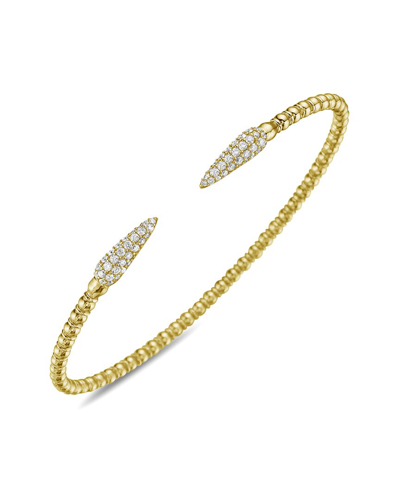 Forever Creations Usa Inc. Forever Creations 14k 0.60 Ct. Tw. Diamond Flexible Bangle Bracelet In Gold