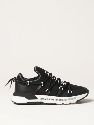Versace Jeans Couture Sneakers In Neoprene And Rubber In Black