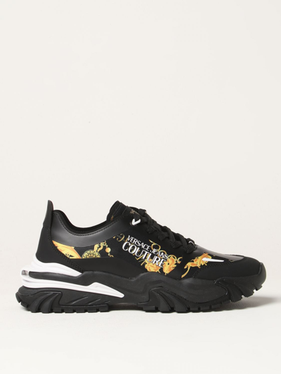 VERSACE JEANS COUTURE BAROQUE SNEAKERS IN NYLON AND SYNTHETIC LEATHER E64213002
