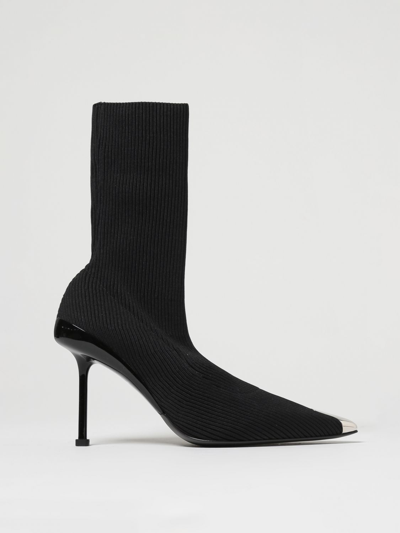 Alexander Mcqueen Flat Ankle Boots  Woman In Black