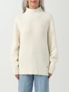 Michael Kors Bicolor Merino Wool Sweatshirt In Ivory