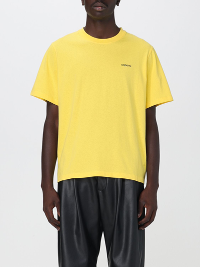 Coperni Logo-print Cotton T-shirt In Yellow