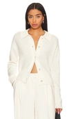 Sophie Rue Janie Collared Cashmere & Wool Cardigan In Ivory