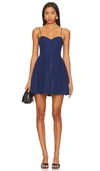 Alice And Olivia Adara Bustier Mini Dress In Blue