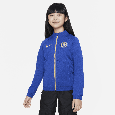 Nike Chelsea Fc Academy Pro Big Kids' Knit Soccer Jacket In Blue
