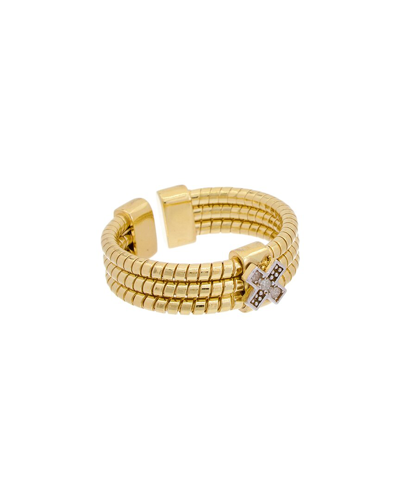 Meshmerise 18k Over Silver 0.02 Ct. Tw. Diamond Ring