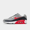 Nike Big Kids' Air Max 90 Casual Shoes In Light Smoke Grey/dark Obsidian/phantom/bright Crimson