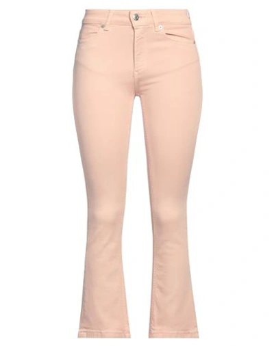 Vicolo Woman Jeans Light Pink Size L Cotton, Elastomultiester, Elastane
