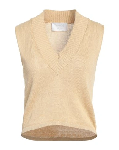 Daniele Fiesoli Woman Sweater Beige Size 3 Linen, Organic Cotton