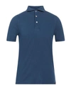 Gran Sasso Man Polo Shirt Blue Size 36 Cotton In Blue