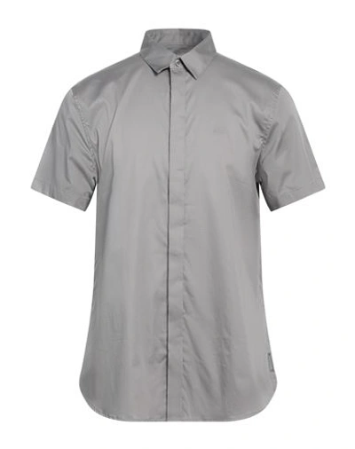 Armani Exchange Man Shirt Grey Size Xs Cotton, Elastane